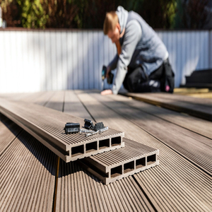 China Manufacturer High Quality Teak WPC Decking 3D Wood Outdoor Composite Decking Swimming Pool Garden Terrace WPC Flooring