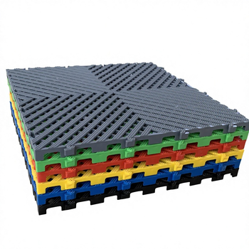Interlocking Drainage Car Wash Floor Tiles Heavy Duty Plastic Garage Flooring