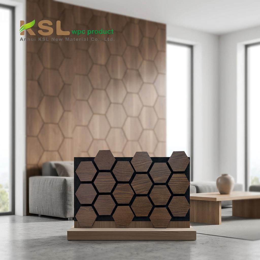 Lightweight 3D Hexagon Acoustic Wall Panel, Small Size for Home & Office