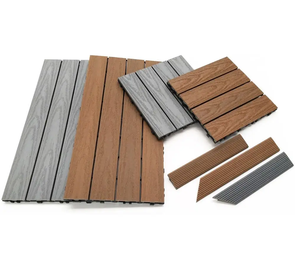 Classical wood plastic composite DECKING TILE 300*300mm