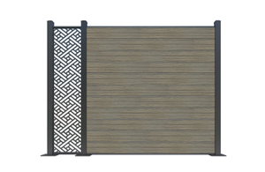 High Quality Anti-UV WPC Fence Hardware Outdoor Wood Plastic Composite Fencing Panels Laser Cutting Board Metal Privacy 3D Yard