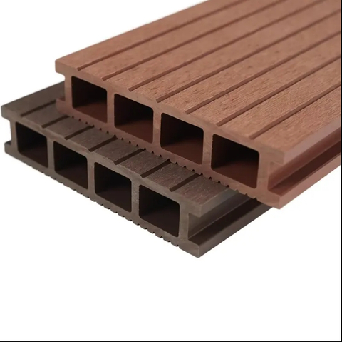 wood plastic composite (wpc) outdoor decking engineered hollow pvc oak deck waterproof good price modell-nr 3d-embossed