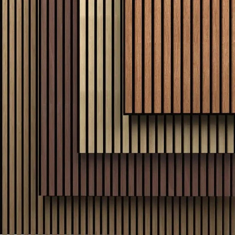 Bass Trap Luxury Soundabsorbing Modern 3D Home Interior Decoration Sound Proof Mdf Natural Wood Decor Walls Slat Acoustic Panels
