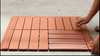 Wood-plastic DIY flooring, waterproof and UV-resistant wood-plastic deck tiles, 22mm interlocking, for outdoor gardens, patios and balconies