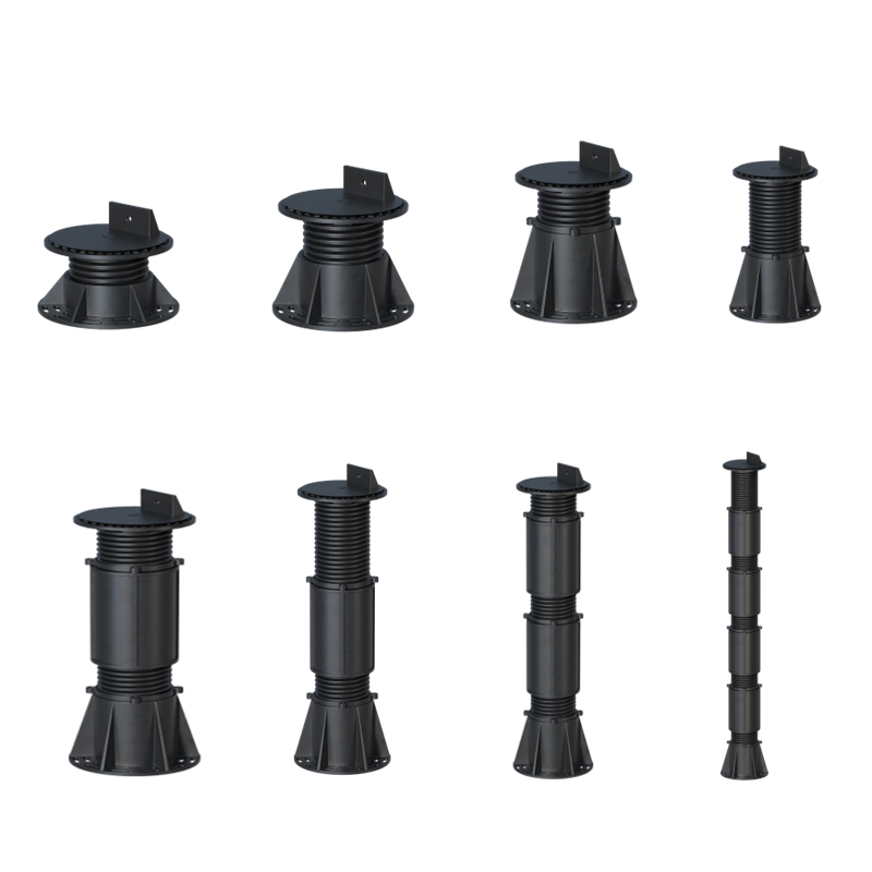 Modern Design Adjustable Deck Pedestal Easy Installation Wood Wpc Plastic Raised Floor Pedestal