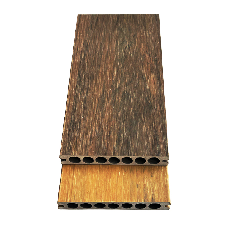 Waterproof ASA floor tiles, non-slip wooden courtyard outdoor wood-plastic composite wooden tiles, 300ASA DIY interlocking deck tiles