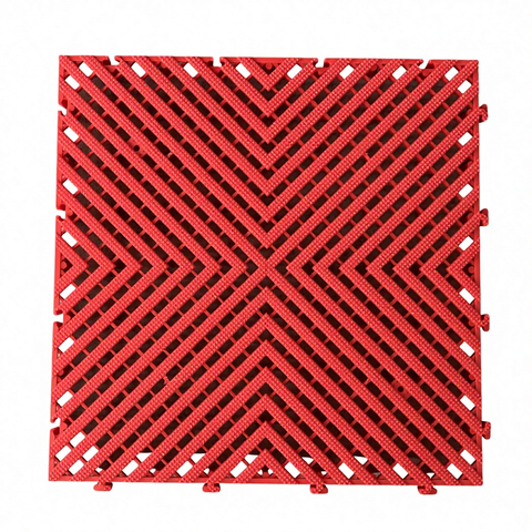Interlocking Drainage Car Wash Floor Tiles Heavy Duty Plastic Garage Flooring