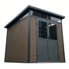 WPC Tool Shed Waterproof 3D Embossed Garden Storage Shed Low Maintenance Outdoor WPC Storage House 