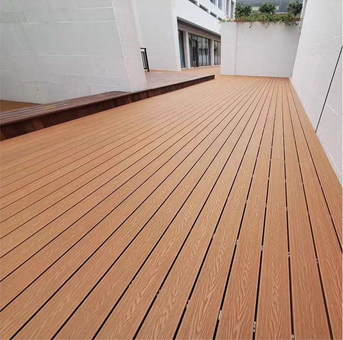 wood plastic composite (wpc) outdoor decking engineered hollow pvc oak deck waterproof good price modell-nr 3d-embossed