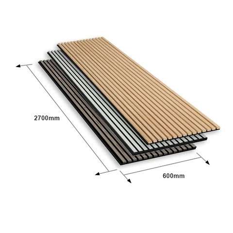 Dayin Manufacturer NEW ARRIVAL Slatted Acoustic Panel on Wall Wood Decor for Living Room Bedroom Noise Reduction