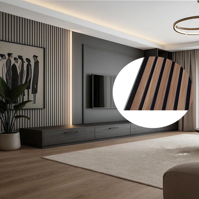 Hot-selling acoustic panels madera sound-absorbing panels, sound insulation panels, wooden strip groove wall panels