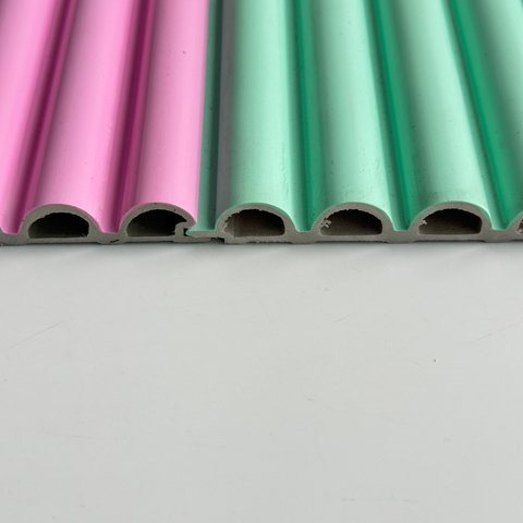 Modern interior decoration WPC decorative slat wall panels, easy to install, grid pattern, fireproof, waterproof, 3D grooved panels