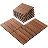 Black wood-plastic flooring tiles DIY outdoor flooring patio interlocking flooring garden terrace