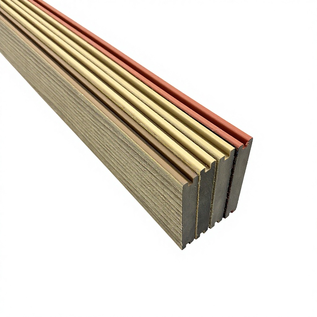 Solid co-extrusion decking side structure