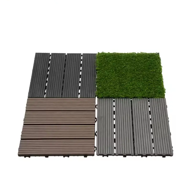 Classical wood plastic composite DECKING TILE 300*300mm