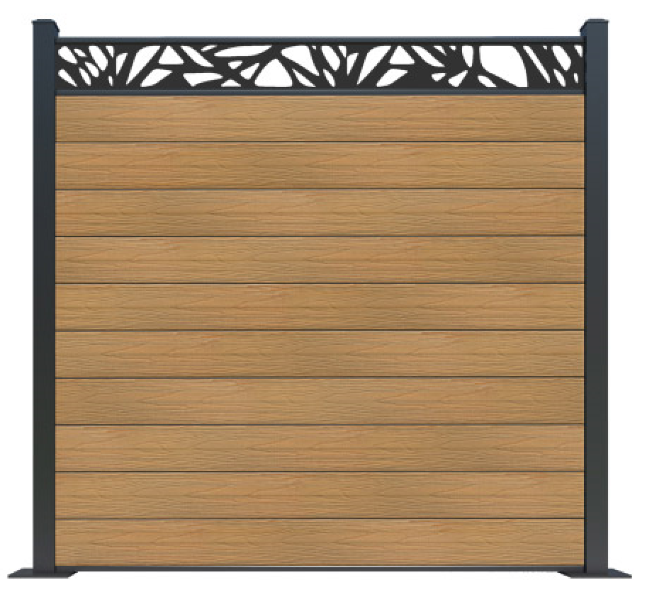Co extrusion wpc wood plastic composite fence