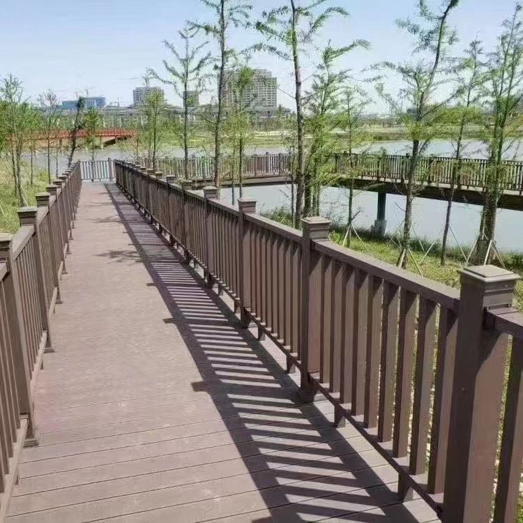 Co extrusion wpc wood plastic composite Rails