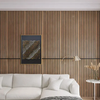 Samples Natural Oak And Walnut Wood Veneer MDF Slat Wall Akupanel Acoustic PVC Panels Sound Proof Acoustic Panels for Indoor
