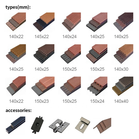  High Quality simulation 3D Embossed Wooden Flooring Outdoor Modern Natural Texture Plastic Wooden Decking