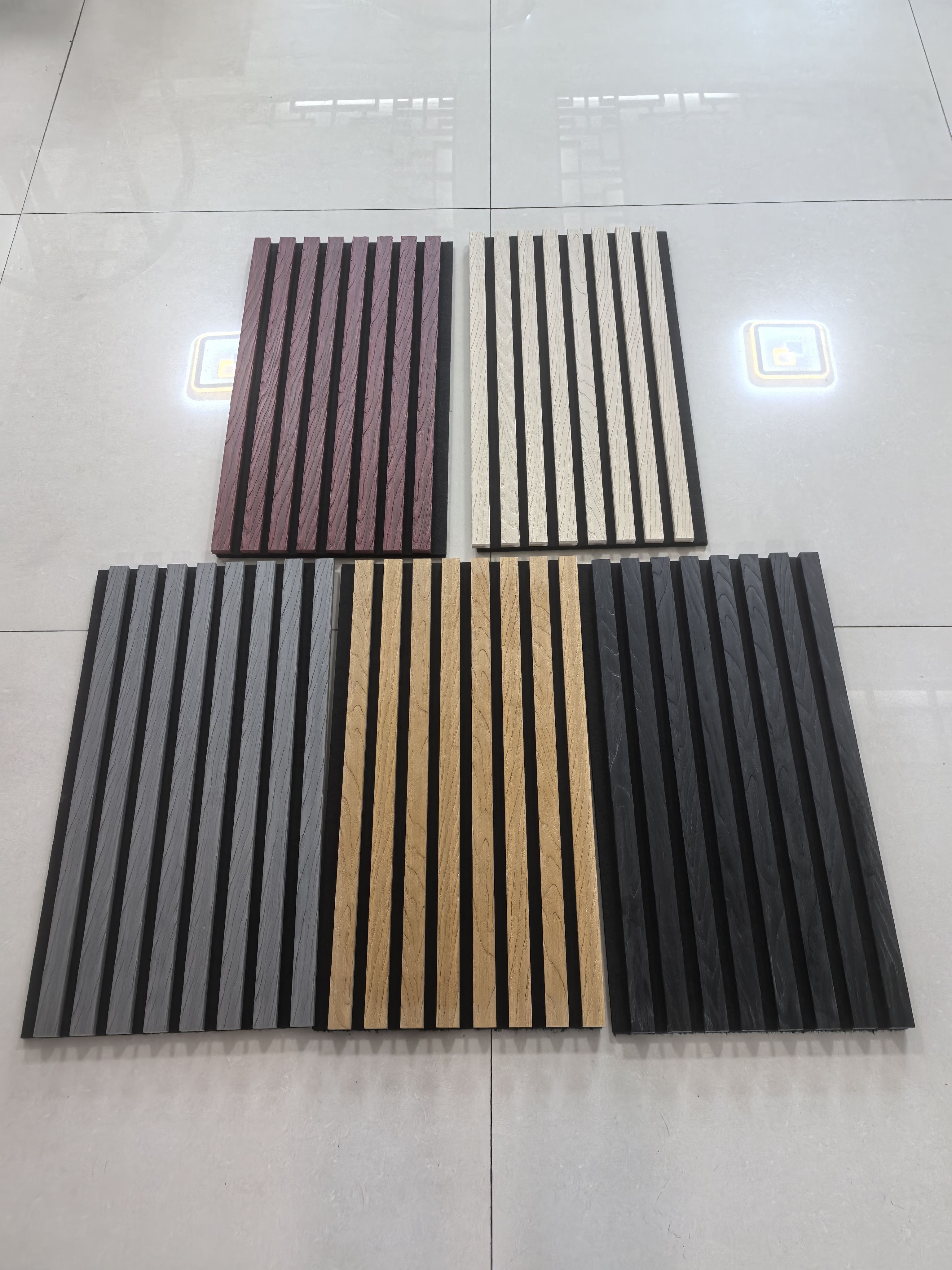 The New Acoustic Panels with 3D Patterns Made of WPC Material Have Better Quality And More Attractive Appearance.
