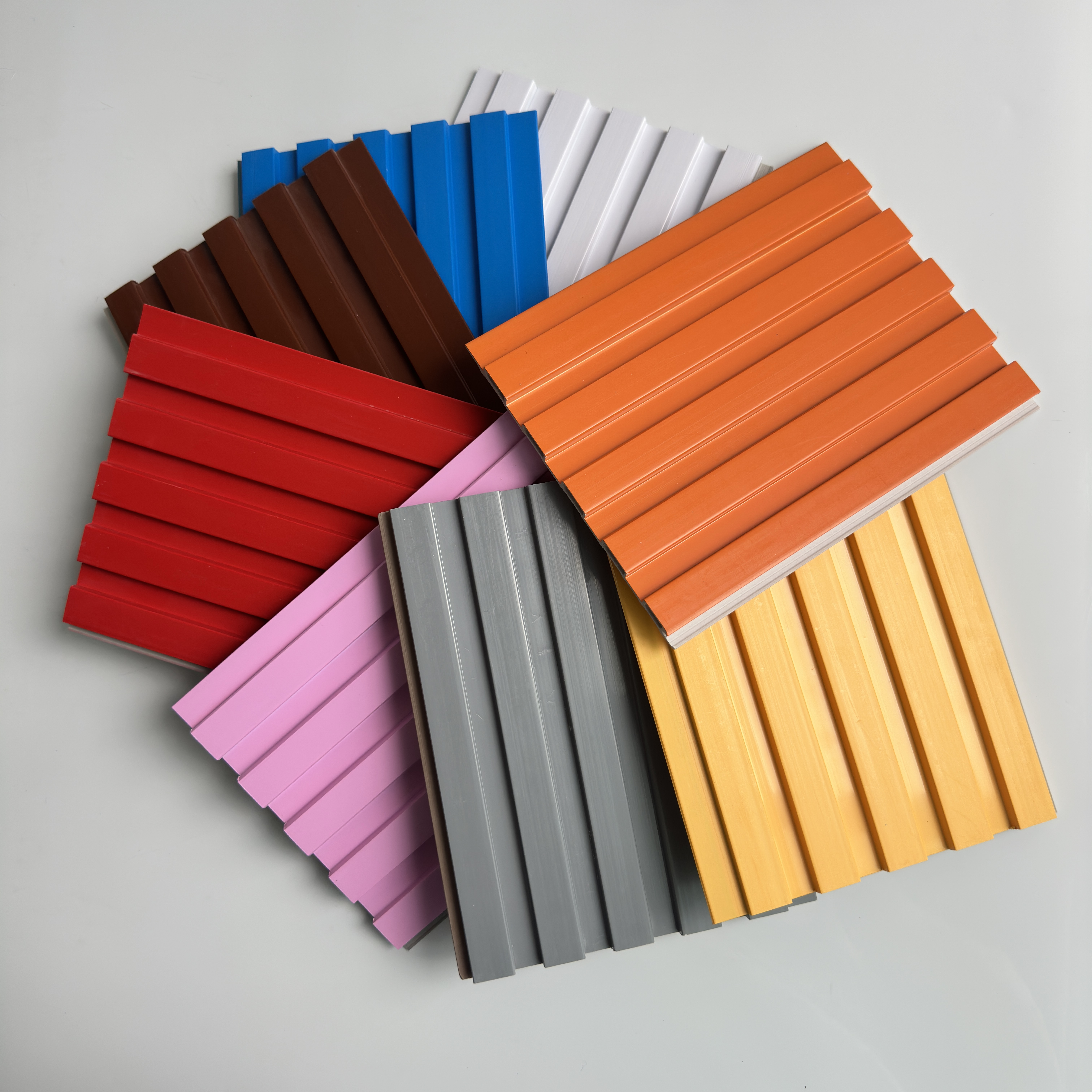 Price Interior Wall Cladding Waterproof And Flame-retardant WPC Artistic Shutter Background Luxury Design Grooved Batten Board