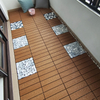 Wood-plastic DIY flooring, waterproof and UV-resistant wood-plastic deck tiles, 22mm interlocking, for outdoor gardens, patios and balconies