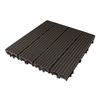 WPC Floor Diagonal Grain Dark Cooffee Color Wood Plastic Composite Diy Splicing Flooring Outdoor for Home