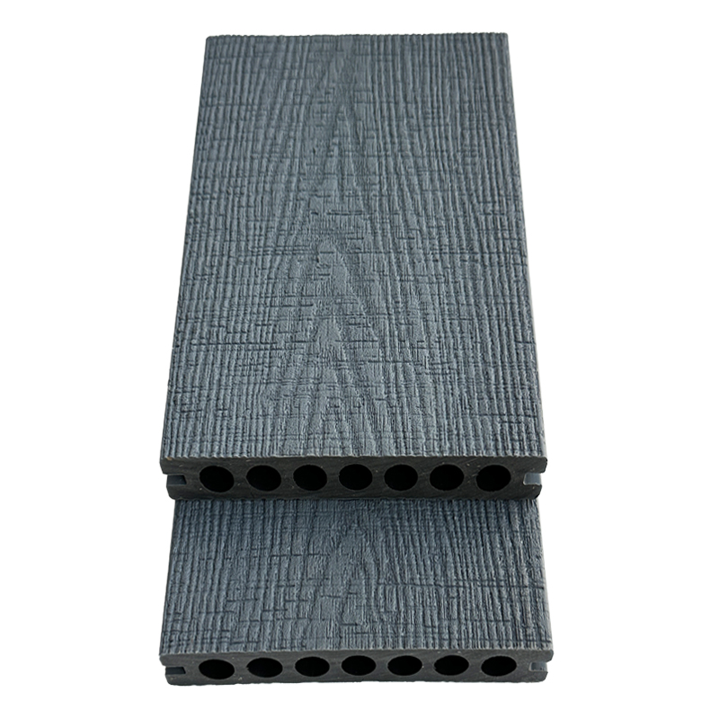 Traditional Design Outdoor Terrace Paving Wood Plastic Composite (WPC) Waterproof 3D Embossed Brushed Surface Wood Grain Finish