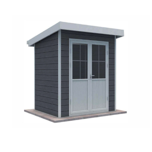 KSL New Type Traditional Wooden Outdoor Weatherproof Waterproof Dustproof WPC Courtyard Leisure Use Prefabricated Tool Shed
