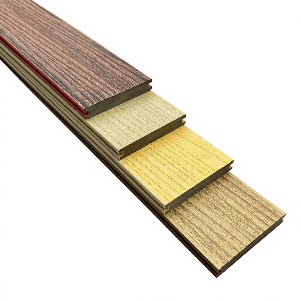 2nd generation co-extrusion WPC decking detail
