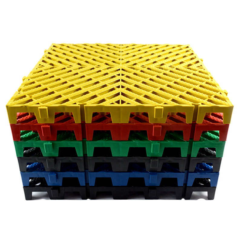 Interlocking Drainage Car Wash Floor Tiles Heavy Duty Plastic Garage Flooring