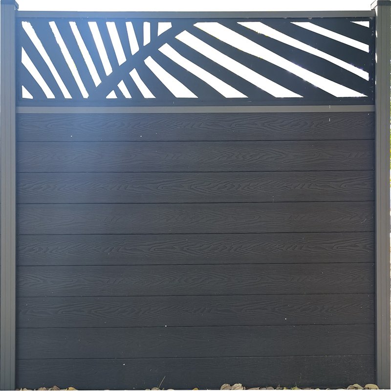 High Quality Anti-UV WPC Fence Hardware Outdoor Wood Plastic Composite Fencing Panels Laser Cutting Board Metal Privacy 3D Yard