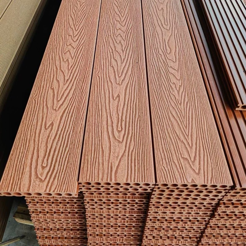 Outdoor waterproof deck terrace wood-plastic composite outdoor flooring Chinese manufacturer high-quality teak