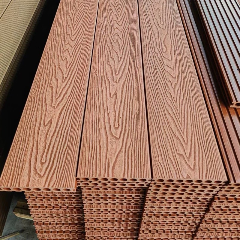 Outdoor waterproof deck terrace wood-plastic composite outdoor flooring Chinese manufacturer high-quality teak