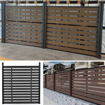 Traditional Popular Cheap Fence Grid Gate Plastic Composite Wood Plastic Fence Panel