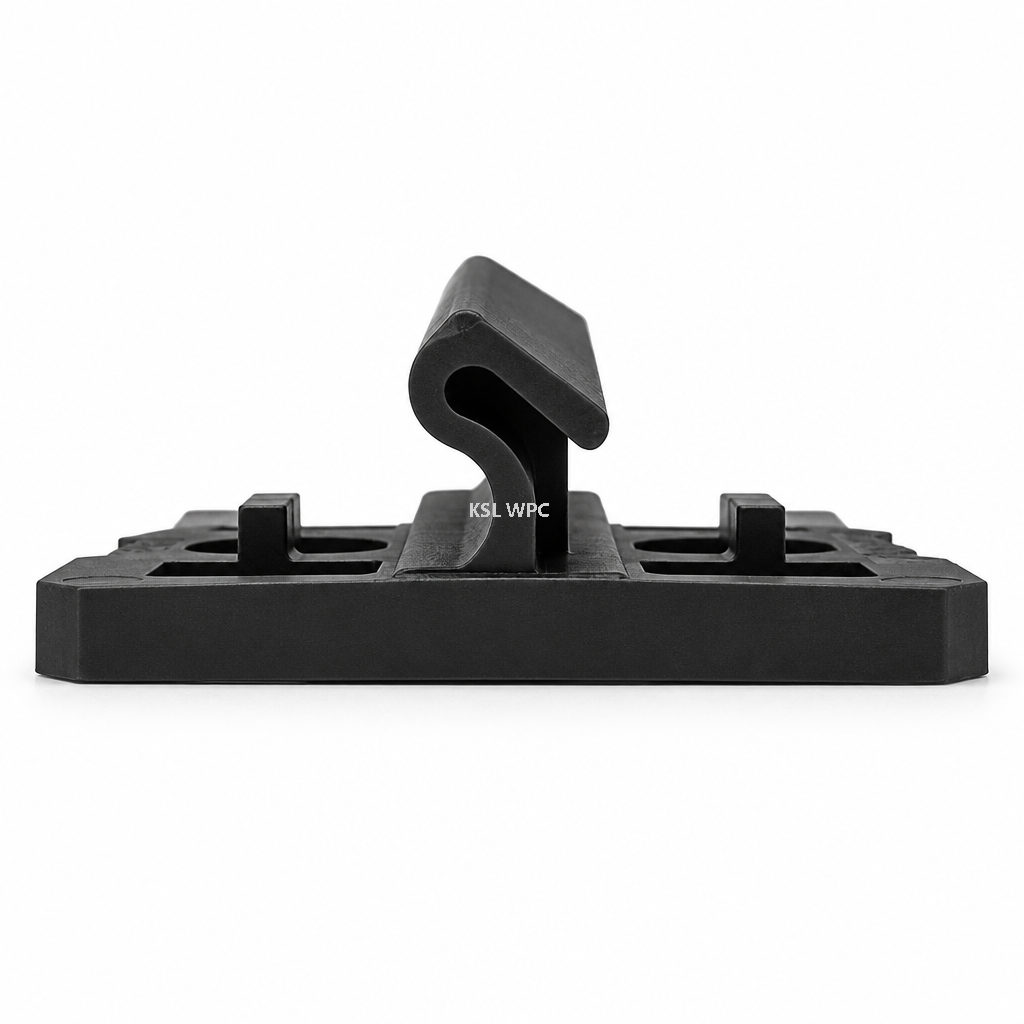 46x46mm Quick Install WPC Decking Clips Hidden Fasteners Heavy Duty Plastic Deck Clamps for Composite Decking Joist Fixing