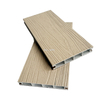 Cross section of aluminum co-extruded WPC decking rigid alloy core ASA wood plastic cap anti warp