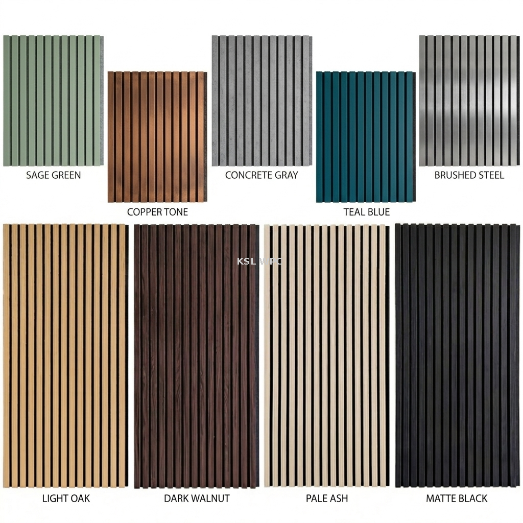 Multi color PET acoustic felt panel samples custom CNC cutting acoustic wall material