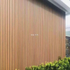Vertical Slat Wood Plastic Composite Outdoor Wall Siding, Low Maintenance Garden Feature Wall Panels