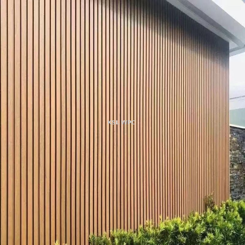 Vertical Slat Wood Plastic Composite Outdoor Wall Siding, Low Maintenance Garden Feature Wall Panels