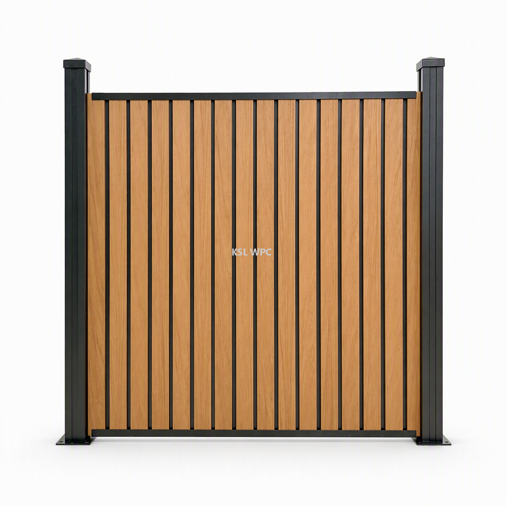 Modern Vertical Slat WPC Composite Privacy Fence Panel - Factory Direct