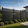 WPC Privacy Fence Panel with Decorative Slotted Lattice