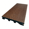M-shaped solid co-extruded WPC decking ASA capped outdoor patio floor interlocking