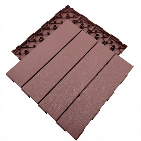 DIY interlocking WPC decking tiles outdoor patio flooring