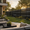 Outdoor Luxury Villa Backyard Installation with Vertical WPC Privacy Fencing
