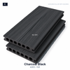 Storm grey wood grain 6-round hollow WPC decking board, outdoor composite deck flooring for garden terrace