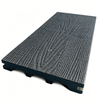 M-shaped solid co-extruded WPC decking ASA capped outdoor patio floor interlocking