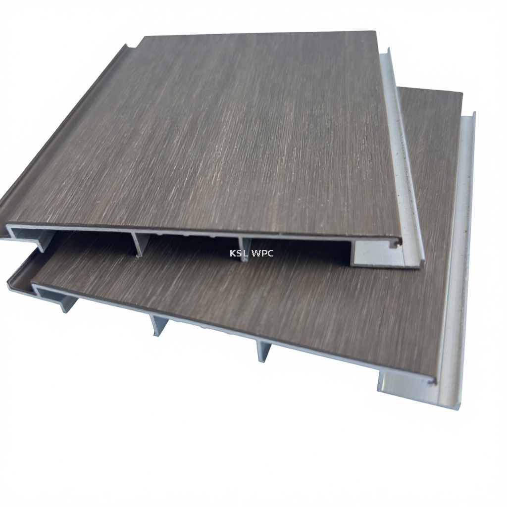 Cross section aluminum core WPC wall panel structure
