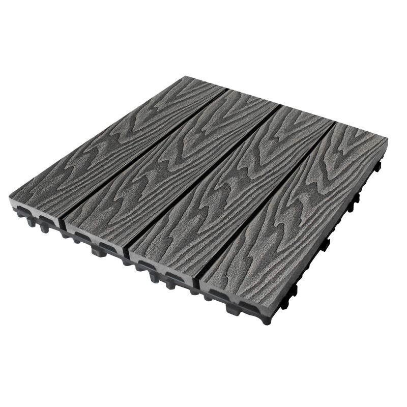 WPC DIY flooring interlocking deck tiles waterproof for balcony patio garden