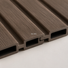 Modern Horizontal Fluted WPC Fence Panel 1800x1800mm Waterproof Wood Plastic Composite Garden Privacy Fencing with Aluminum Posts